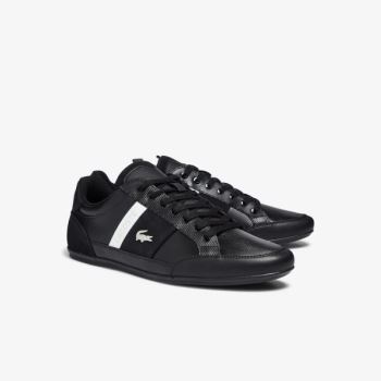 Lacoste Chaymon Leather and Suede Sneakers - Tenisky Pánské Černé | CZ-bQPuQ0